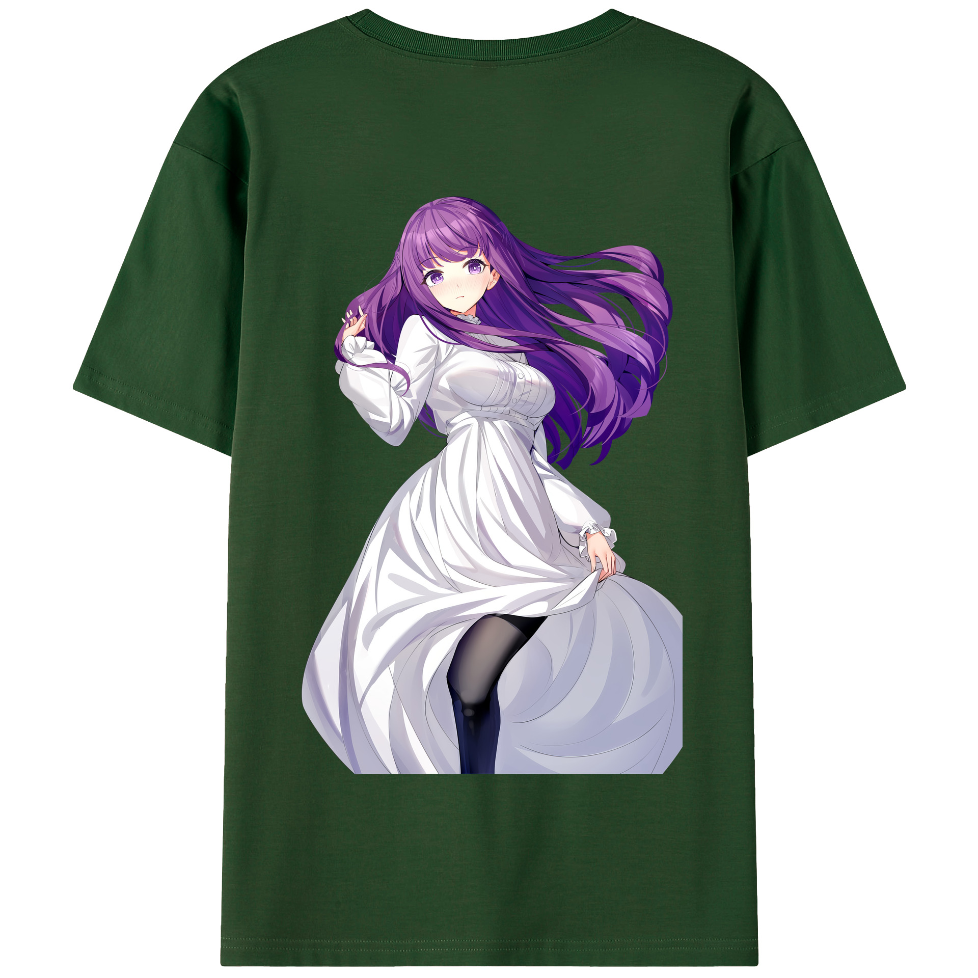 （画像用） 葬送のフリーレン Frieren 綿100％半袖Tシャツ（背面プリント）